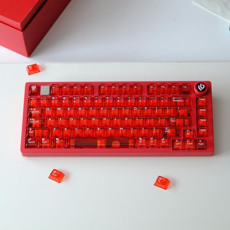 Sumgsn 114 Keys Transparent Keycaps PC Cherry Profile Red Crystal Clear Keycap Set Fit for Cherry Mx Switches Mechanical Keyboard - Image 2
